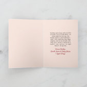 Schattigee Roze Tropische Florida Flamingo Kerst Feestdagen Kaart (Binnen)