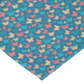 Schattigee roze turquoise hedendaagse vlinder paar tafelkleed (Gekanteld)