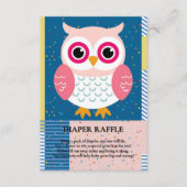 Schattigee Roze Uil Geslacht Neutraal Woodland Bab Informatiekaartje (Voorkant)