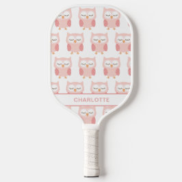 Schattigee Roze Uil, monogram Pickleball Paddle