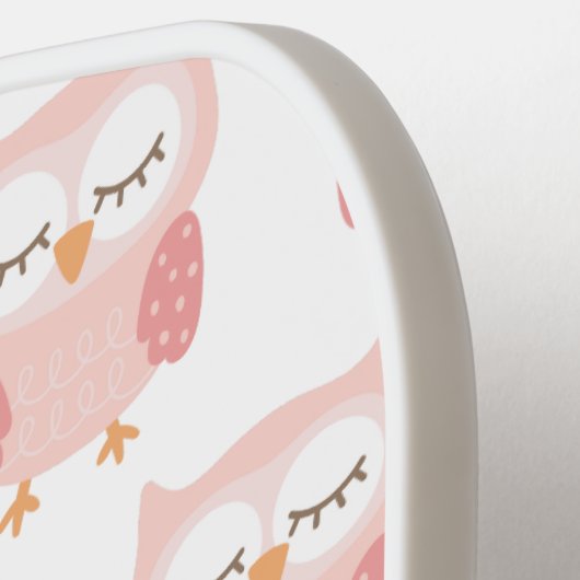 Schattigee Roze Uil, monogram Pickleball Paddle (Links Detail)