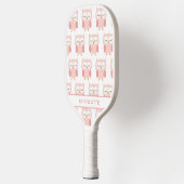 Schattigee Roze Uil, monogram Pickleball Paddle (Links)