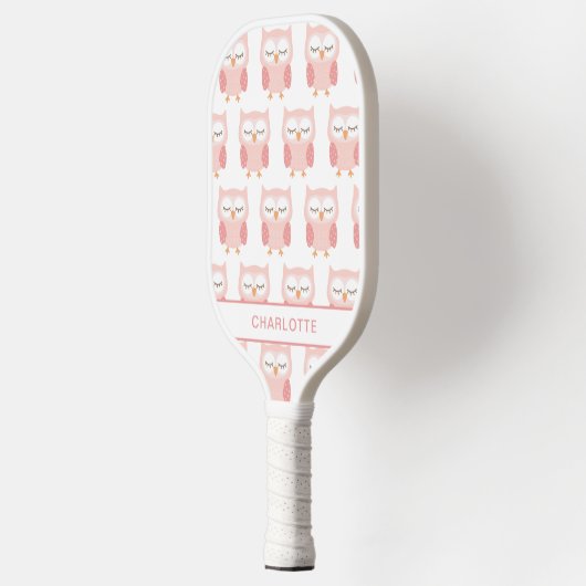 Schattigee Roze Uil, monogram Pickleball Paddle (Links)