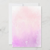 Schattigee roze uil thema verjaardagsuitnodiging kaart (Achterkant)