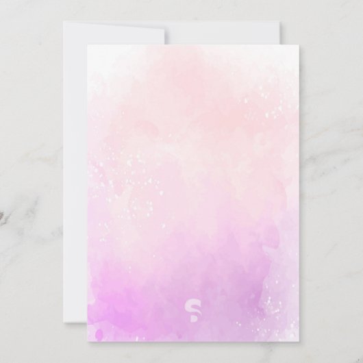 Schattigee roze uil thema verjaardagsuitnodiging kaart (Achterkant)