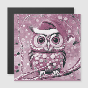 Schattigee roze uil winterdagen blanco