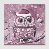 Schattigee roze uil winterdagen blanco (Voorkant)