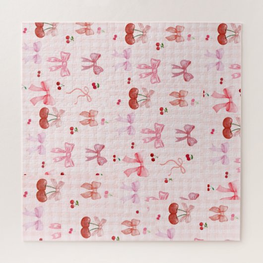 Schattigee roze uitdagende coquette puzzel legpuzzel (Horizontaal)