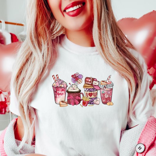 Schattigee roze Valentijn traktaties T-shirt