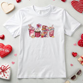 Schattigee roze Valentijn traktaties T-shirt