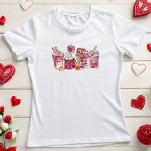 Schattigee roze Valentijn traktaties T-shirt