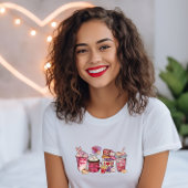 Schattigee roze Valentijn traktaties T-shirt