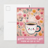 Schattigee Roze Valentijnsdag Je bent mijn kopje t Briefkaart (Voorkant / Achterkant)