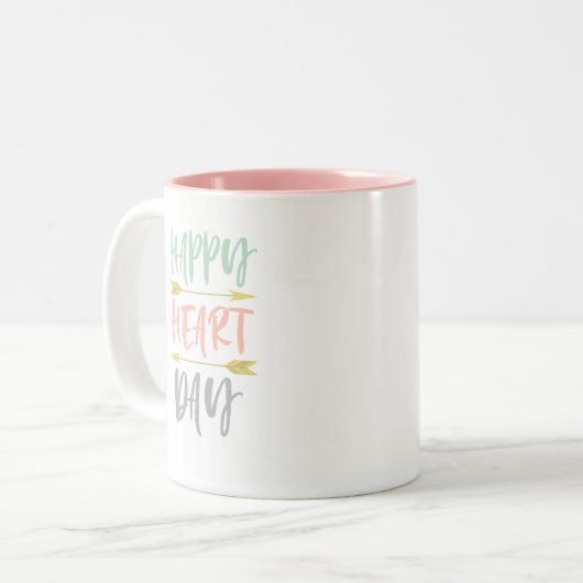Schattigee Roze Valentijnsdag Mok (Voorkant links)