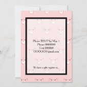 Schattigee Roze Varken Gezicht Patroon Leuke bruil Kaart (Achterkant)