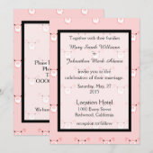 Schattigee Roze Varken Gezicht Patroon Leuke bruil Kaart (Voorkant / Achterkant)