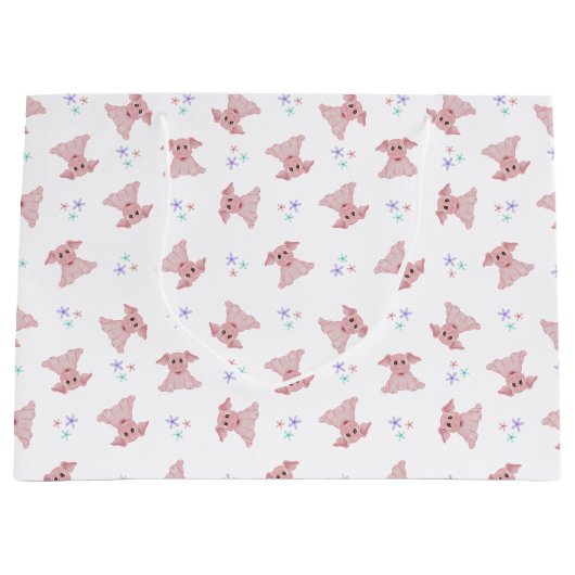 Schattigee Roze Varkens Barnyard Verjaardag Kinder Groot Cadeauzakje (Voorkant)