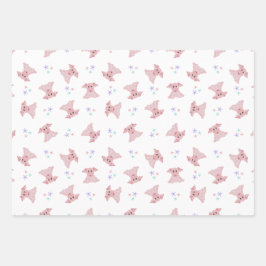 Schattigee Roze Varkens Barnyard Verjaardag Kinder Inpakpapier Vel