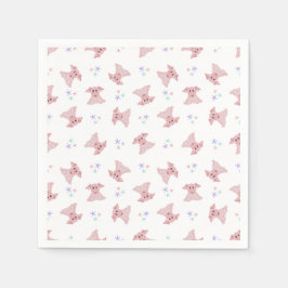 Schattigee Roze Varkens Barnyard Verjaardag Kinder Servet