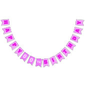 Schattigee ROZE Verjaardag Vlaggetjes (Alle)