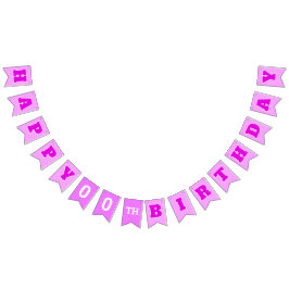 Schattigee ROZE Verjaardag Vlaggetjes