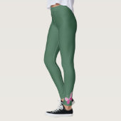 Schattigee roze vlinder - naam - Simple Solid Gree Leggings (Links)