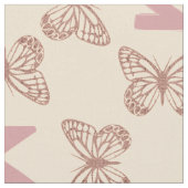 Schattigee Roze Vlinders & Custom Bold Monogram Stof (Close Up)