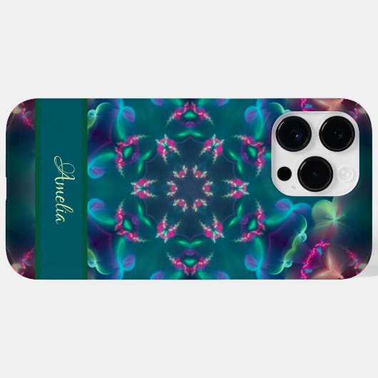 Schattigee Roze Vlinders Lichtgevende Kaleidoscoop Case-Mate iPhone Case (Achterkant (horizontaal))