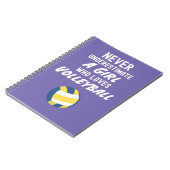 Schattigee roze volleybal cadeaus voor meisjes voo notitieboek (Linkerzijde)