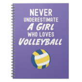 Schattigee roze volleybal cadeaus voor meisjes voo notitieboek (Voorkant)