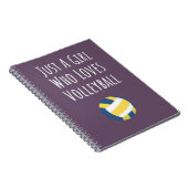 Schattigee Roze Volleybal Geschenken Meisjes Girly Notitieboek (Rechterzijde)