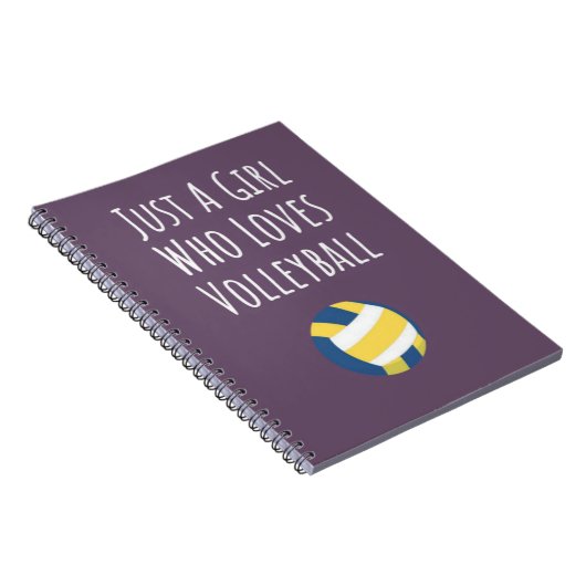 Schattigee Roze Volleybal Geschenken Meisjes Girly Notitieboek (Rechterzijde)