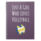 Schattigee Roze Volleybal Geschenken Meisjes Girly Notitieboek (Voorkant)