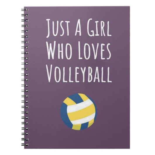 Schattigee Roze Volleybal Geschenken Meisjes Girly Notitieboek (Voorkant)