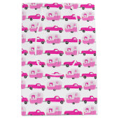 Schattigee Roze Vrachtwagen & Aanhangwagen RV Avon Medium Cadeauzakje (Voorkant)