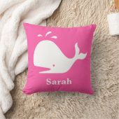 Schattigee Roze Walvis Zee Leeuw Witte Naam Kussen (Deken)