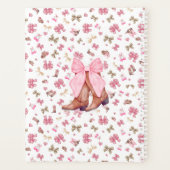 Schattigee Roze Waterkleurige Bogen Cowgirl Laarze Planner (Achterkant)