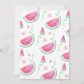 Schattigee Roze Watermeloen Een In Een Meloen 1e V Kaart (Achterkant)