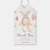 Schattigee Roze Waterverf Baby Speelgoed Baby show Cadeaulabel (Voorkant)