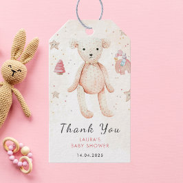 Schattigee Roze Waterverf Baby Speelgoed Baby show Cadeaulabel