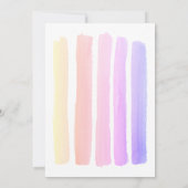 Schattigee Roze Waterverf Girly Foto Verjaardagsfe Kaart (Achterkant)