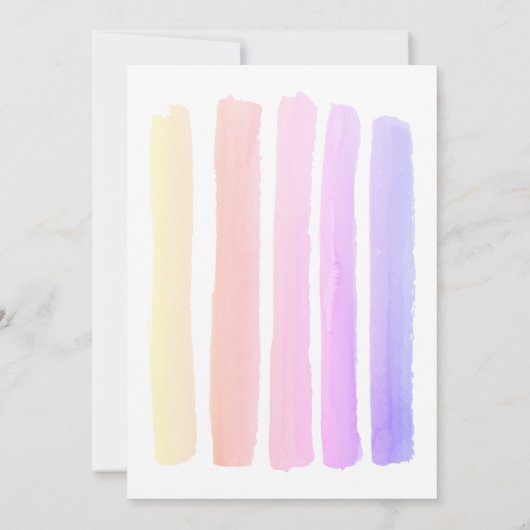 Schattigee Roze Waterverf Girly Foto Verjaardagsfe Kaart (Achterkant)