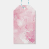 Schattigee Roze Waterverf Gnome Valentijnsdag Cadeaulabel (Achterkant)