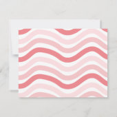 Schattigee Roze Wavy Patroon Harten Kinder briefpa Notitiekaartje (Achterkant)