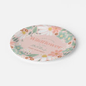 Schattigee Roze Wildflower Daisy Kinder eerste ver Papieren Bordje (Gekanteld)