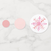 Schattigee roze wintersneeuwvlok feest confetti de (Voorkanten)