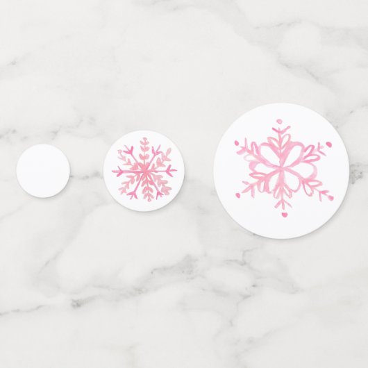 Schattigee roze wintersneeuwvlok feest confetti de (Achterkanten)