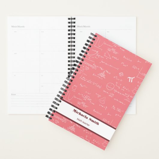 Schattigee Roze Wiskunde Vergelijkingsformules Planner (Display)