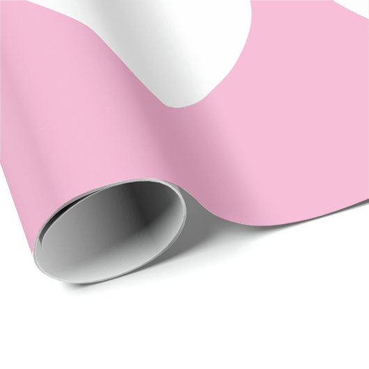 Schattigee Roze Witte Hart Verjaardag Valentijnsda Cadeaupapier (Rol Hoek)