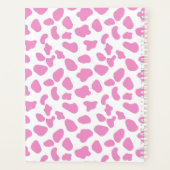 Schattigee Roze & Witte Koe Print Custom Planner (Achterkant)